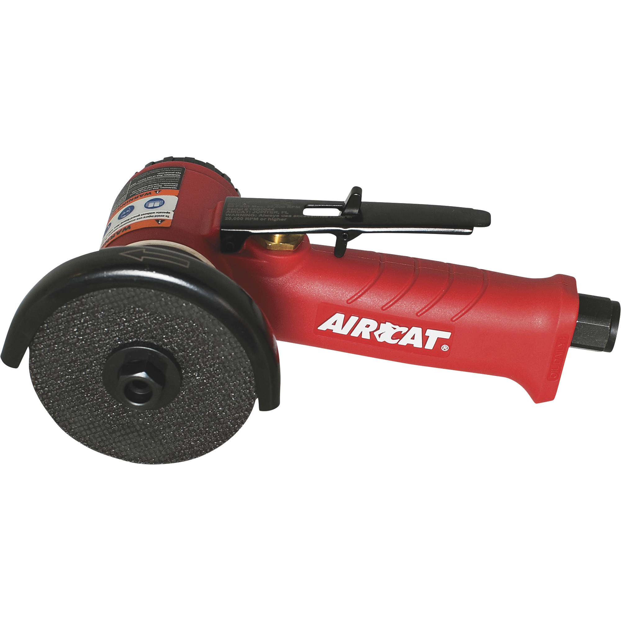 AIRCAT In-Line Air Cutoff Tool, 3in. Disc, Indexible Guard, 18,000 RPM, Model# 6525-A